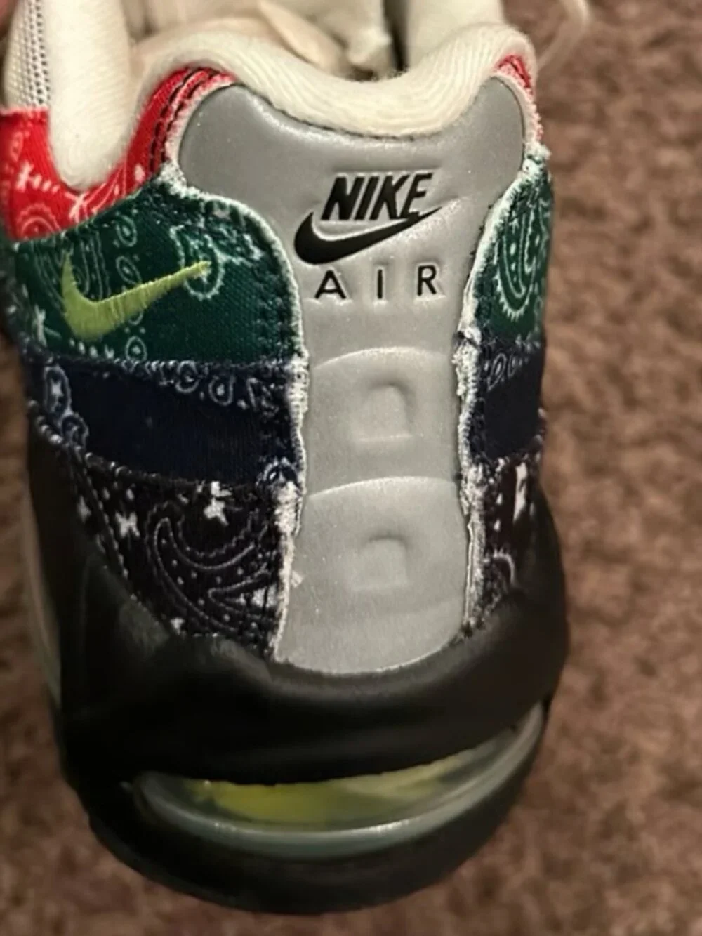 Nike Air Max 95 Big Bubble Bandana Paisley Multi-Color IQ0620-100 Size 9.5